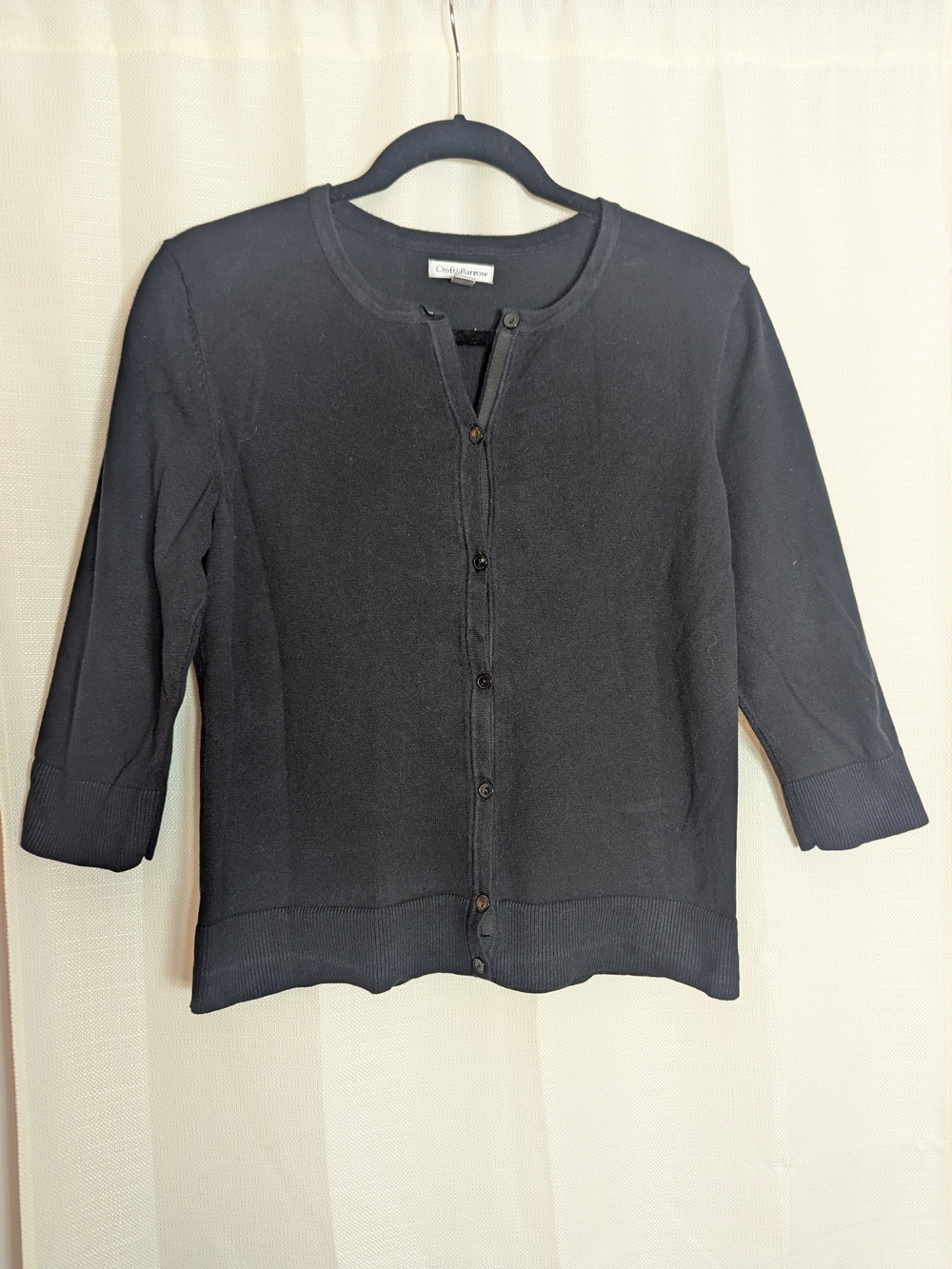 croft & barrow Black Button-Front Women's Cardigan